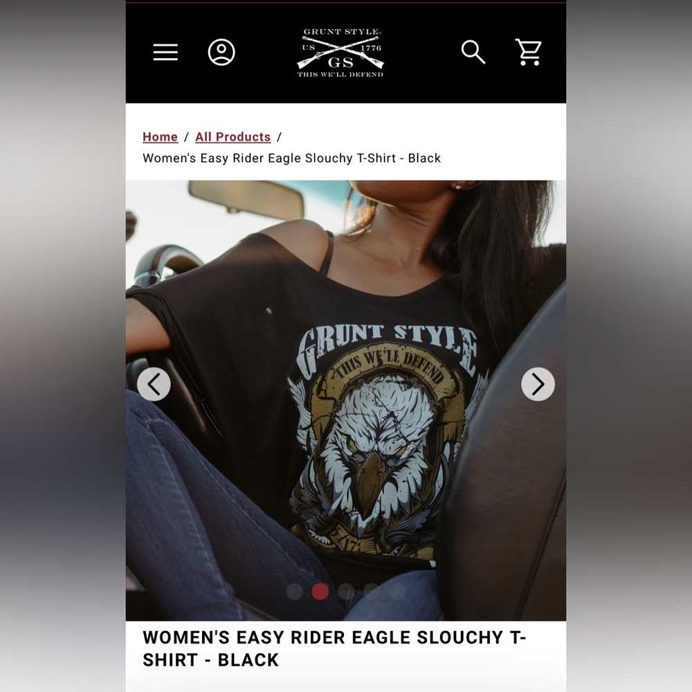BRAND NEW Grunt Style Slouchy Eagle Tee